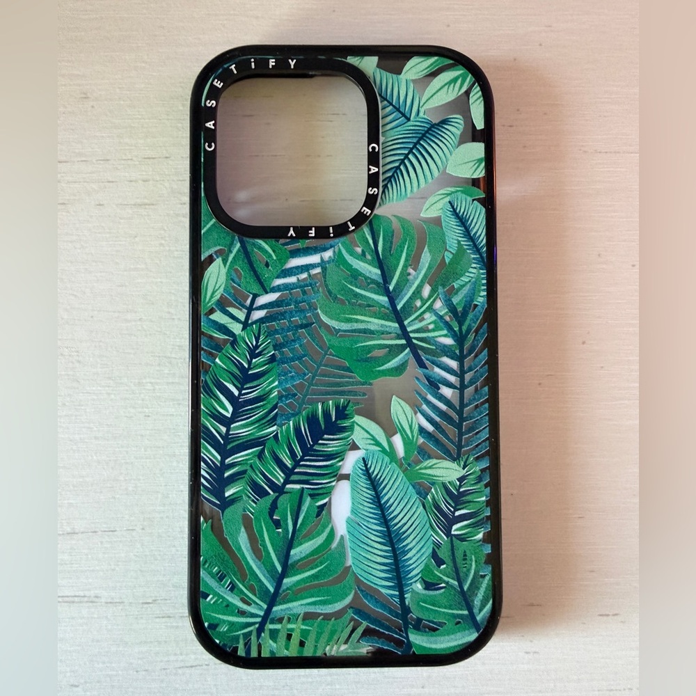 Casetify iPhone 14 Pro MagSafe Case- Green Jungle Floral